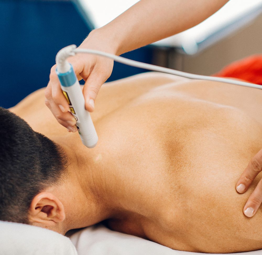 Low Level Light Therapy On Upper back